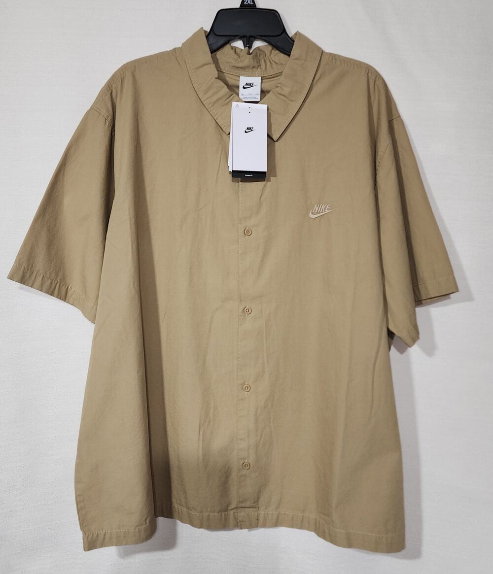 Nike Men's Club Short Sleeve Button-Up Shirt men size XXL